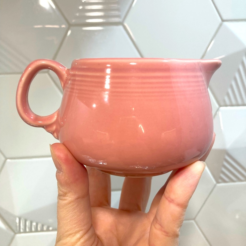 Fiesta. Dusty rose. Vintage creamer.